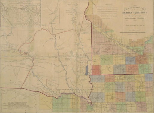 Is this the first printed map showing the boundaries of Dakota Territory? #MapMonday