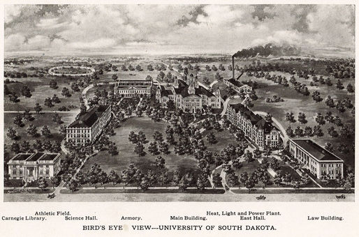 Drawing of the University of South Dakota Campus.