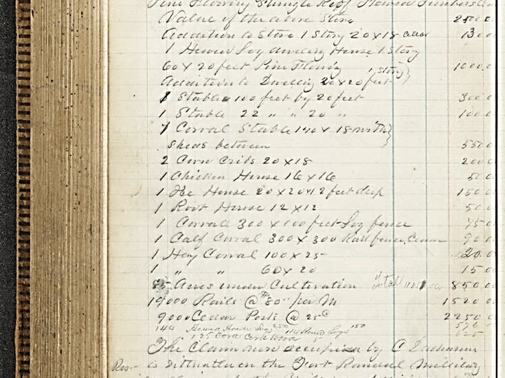 Handwritten ledger page from our archive collections.