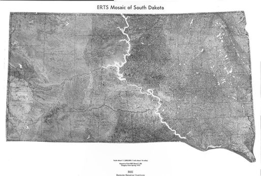 Satellite image of South Dakota