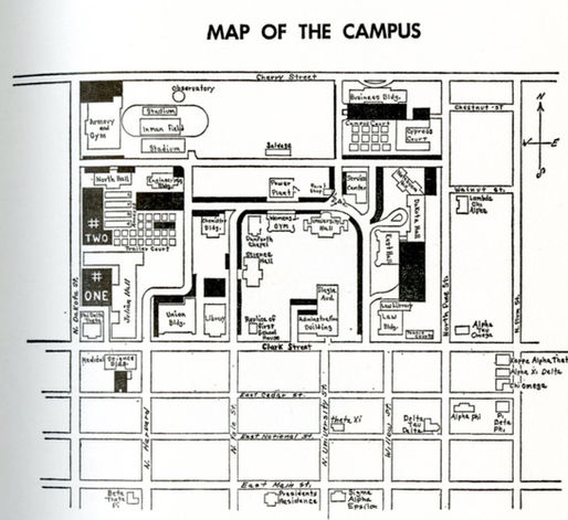USD campus map 1960.