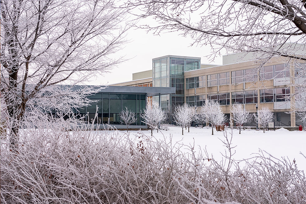 ID Weeks Library Building in winter 